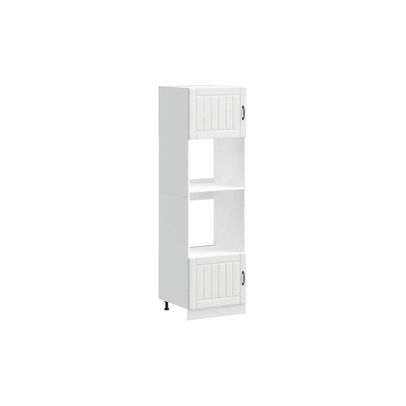 Lucca Endüstriyel Ahşap Fırın Dolabı Beyaz 60x57x207 cm - 100665
