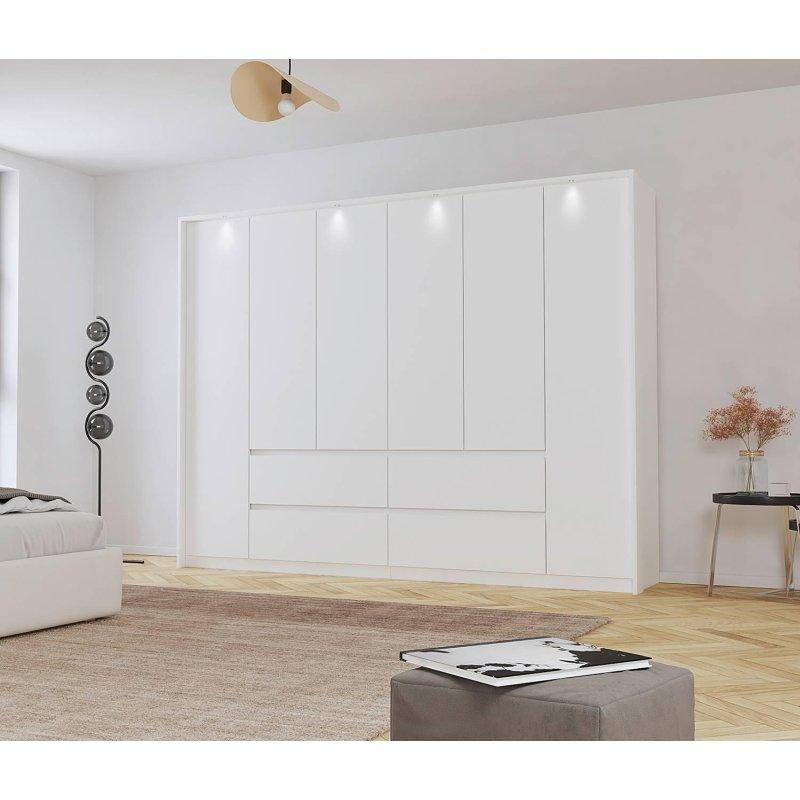 Mainz Beyaz 6 Kapılı Gardrop 275x212x58 cm - 90883