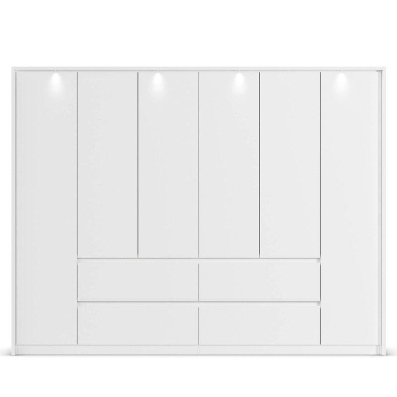 Mainz Beyaz 6 Kapılı Gardrop 275x212x58 cm - 90883