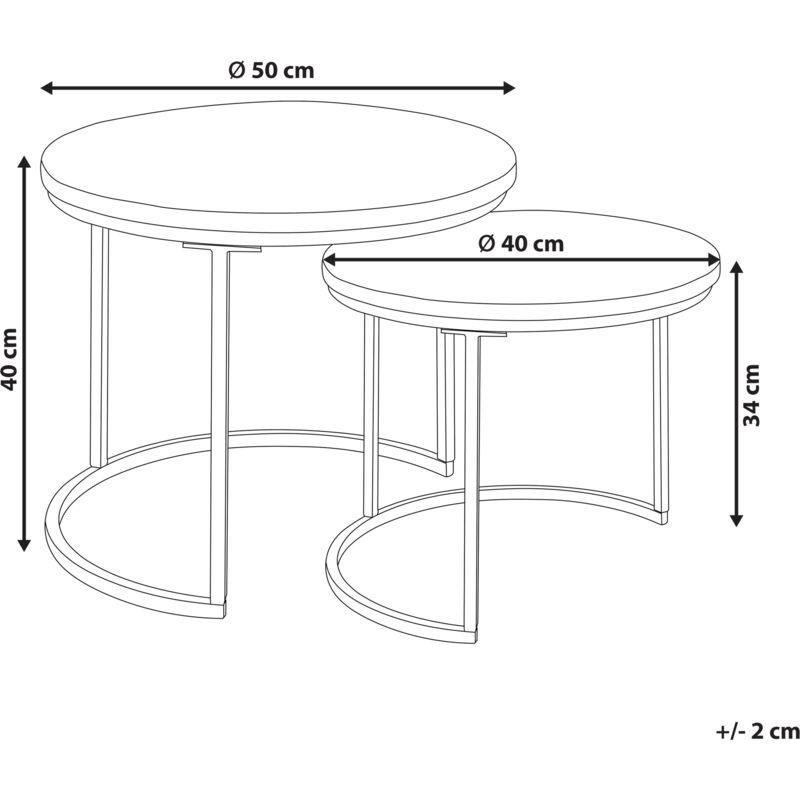 Mango Ahşap Zigon Sehpa Siyah Metal Ayaklı 50x50x40 cm - 107355