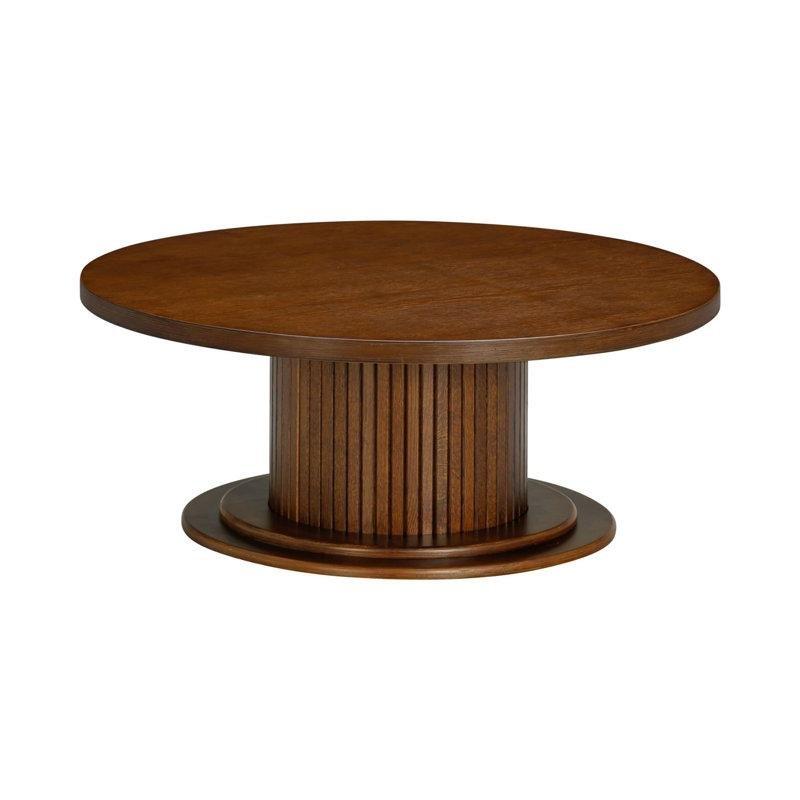 Mantar Orta Sehpa Masif Ahşap Yuvarlak 100x100 cm - 104569