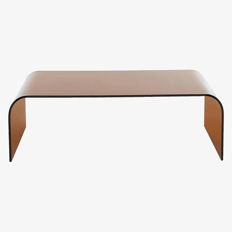 Marron Ambré Cam Orta Sehpa 120x60 cm - 103684