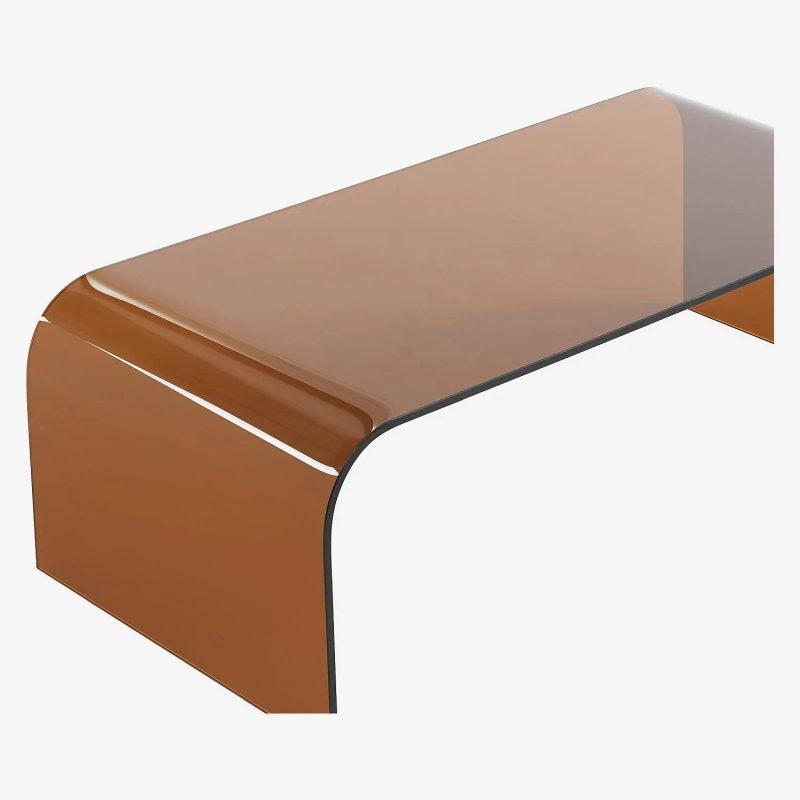 Marron Ambré Cam Orta Sehpa 120x60 cm - 103684