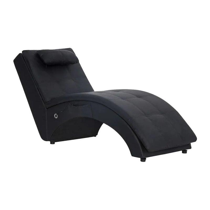 Masaj ve Isıtma Fonksiyonlu Suni Deri Dinlenme Koltuğu-145x54x72 cm - 110069