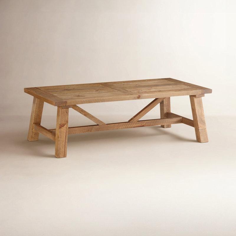 Masif Ahşap Dikdörtgen Orta Sehpa 132x66x43 Cm - 104065