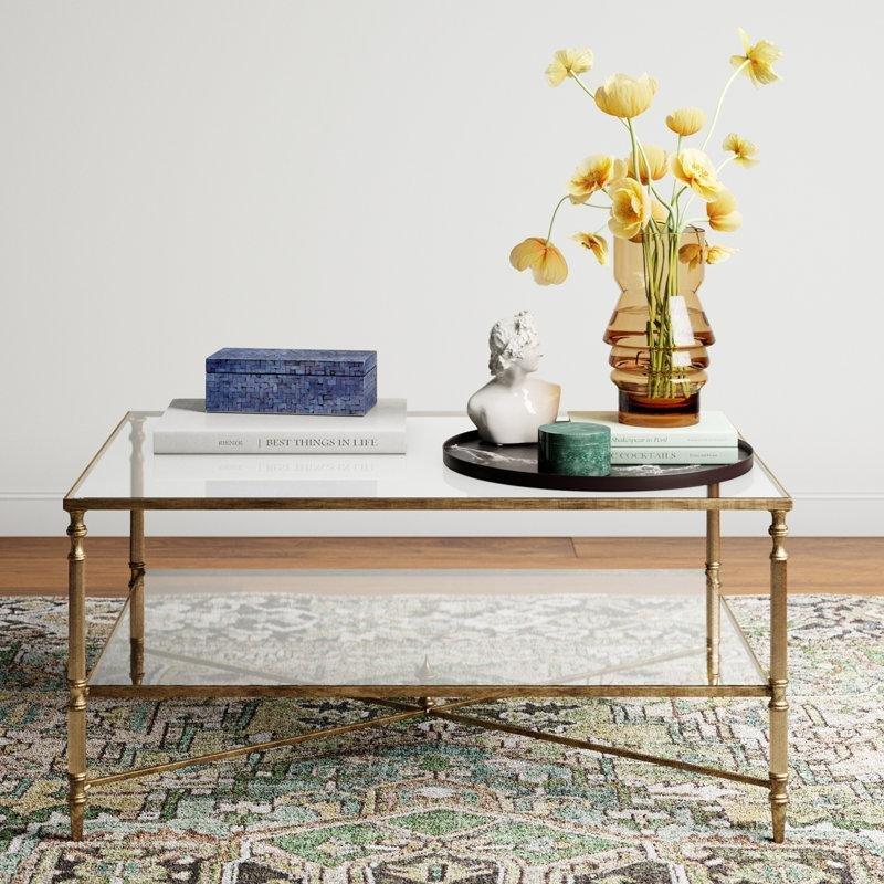 Masif Ahşap Ferforje Orta Sehpa 97 cm x 71 cm x 68 cm - 104314