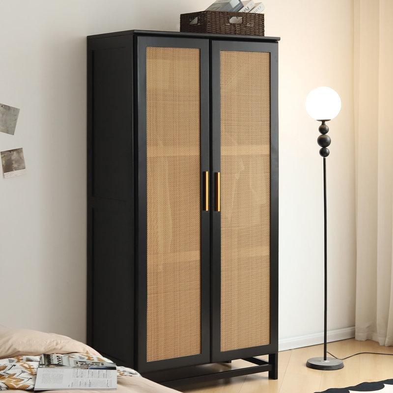 Masif Çam Ahşap Hasır Kapılı Gardrop 91x92x51 cm - 91051