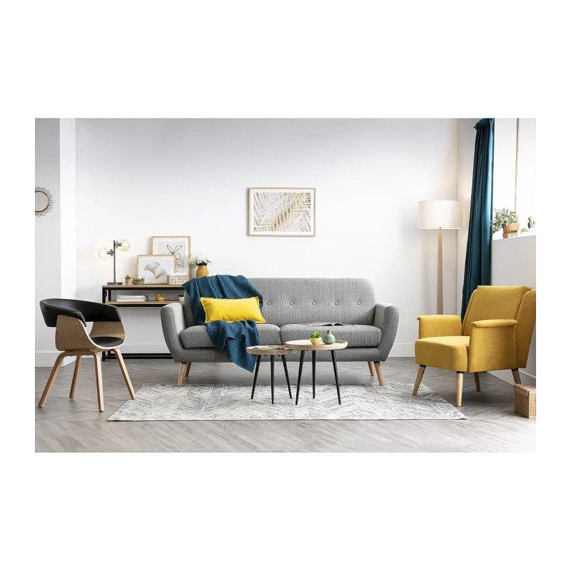 Masif Endüstriyel Ahşap Yuvarlak Orta Sehpa 44 cm ve 37 cm (2'li Set) - 102030