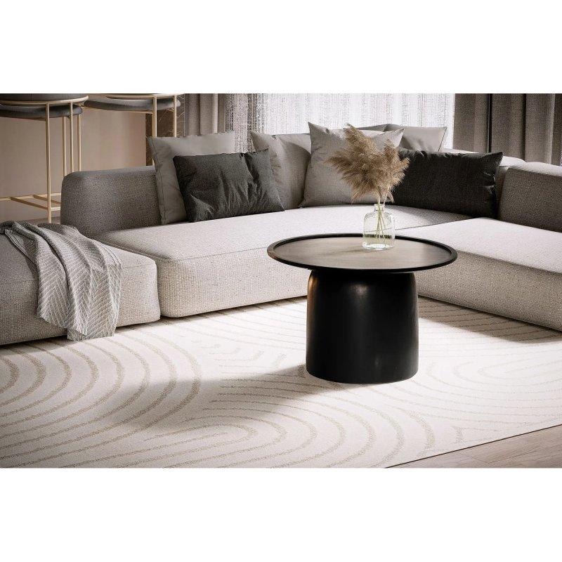 Masif Mango Ağacı Orta Sehpa Siyah 60x60x40 cm - 102351