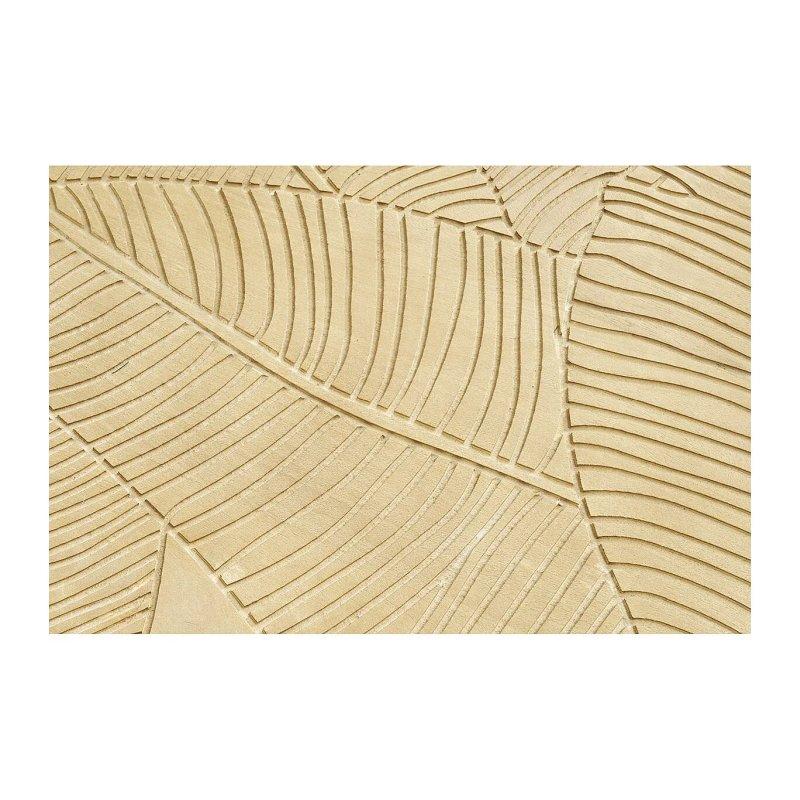 Masif Mango Ağacı Oymalı Yuvarlak Orta Sehpa 80x80 cm Siyah Metal Ayaklı - 101994