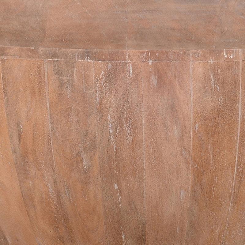 Masif Mango Ahşap Yuvarlak Orta Sehpa 90x30 cm - 104155