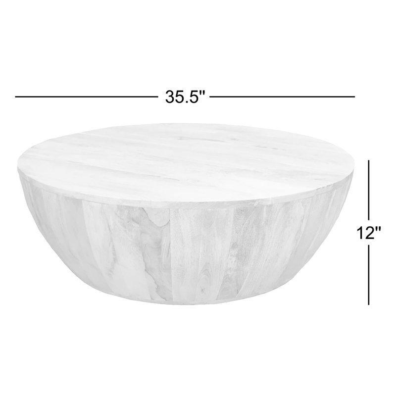 Masif Mango Ahşap Yuvarlak Orta Sehpa 90x30 cm - 104155