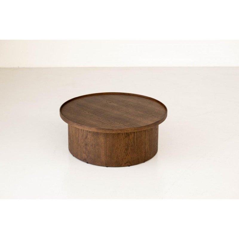 Masif Meşe Kaplamalı Yuvarlak Orta Sehpa 80 cm - 103804
