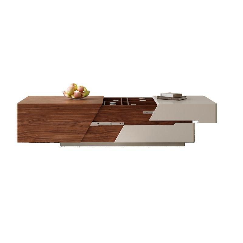 Masif ve Endüstriyel Ahşap Genişletilebilir Lüks Orta Sehpa 40x65x70 cm - 104521