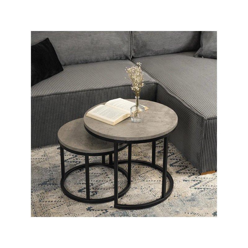 Mauro Siyah Mermer Orta Sehpa 60x60 cm - 102201