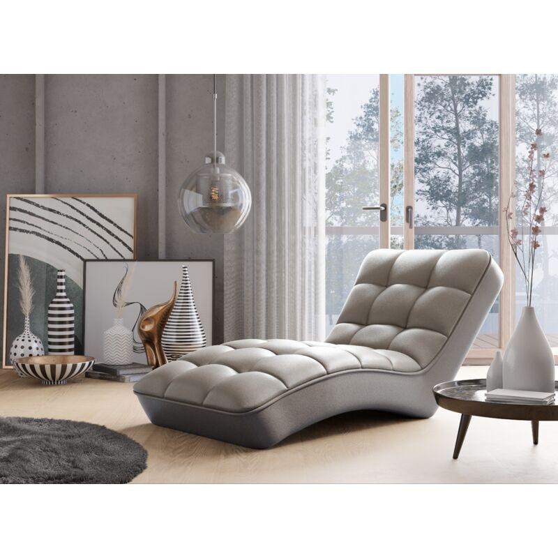 Mavi Kapitoneli Tüylü Kumaş Dinlenme Koltuğu 85x170x85 cm - 109153