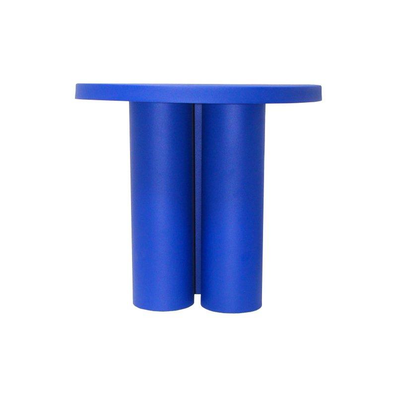 Mavi Metal Üç Ayaklı Tasarım Yan Sehpa-51x47x51 cm - 110219