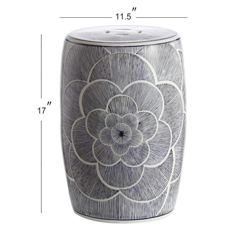 Mavi Seramik Suya Dayanıklı Seramik Yan Sehpa-44x30x30 cm - 113502