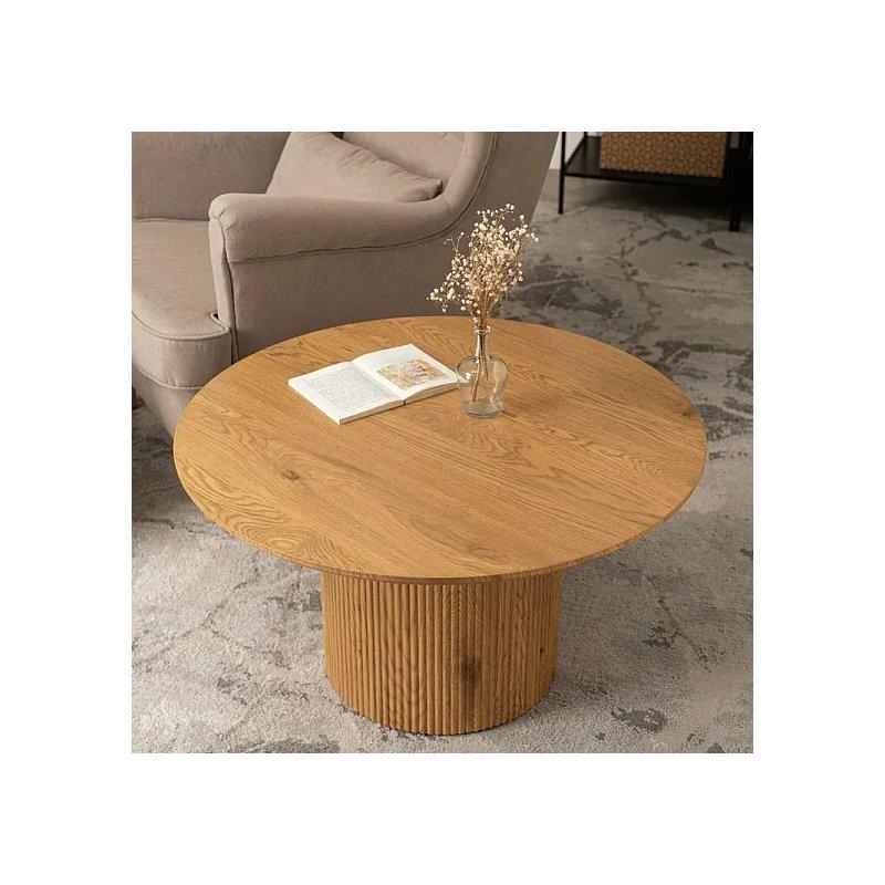 Maylin Endüstriyel Ahşap Yuvarlak Orta Sehpa 60 cm - 102063