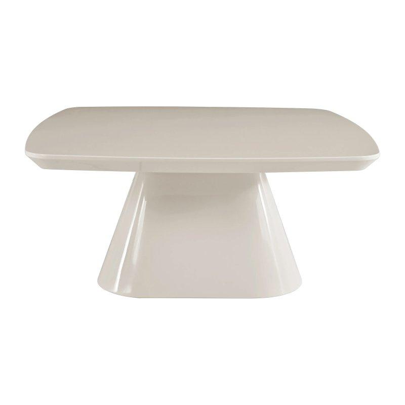 MDF Krem ve Taupe Renkli 2 Li Yuvarlak Orta Sehpa 90x90 cm - 102660