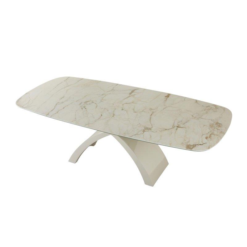 Mermer Ayaklı Oval Porselen Masa - 89932