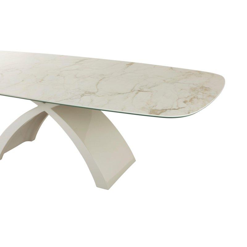 Mermer Ayaklı Oval Porselen Masa - 89932