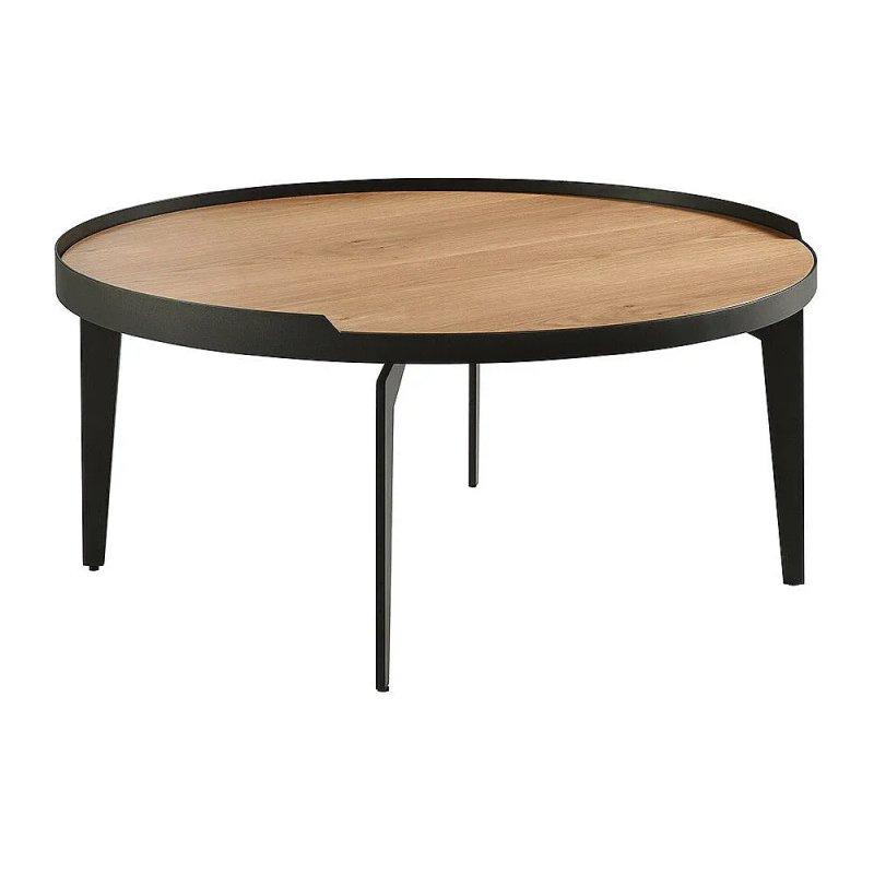 Meşe Kaplama İkili Zigon Sehpa Antrasit Metal 90 cm - 106252