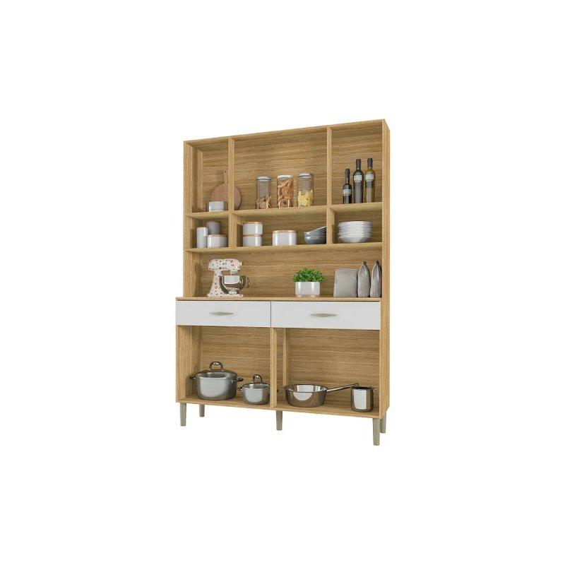 Meşe ve Beyaz Çok Amaçlı Dolap 121 cm - 92560