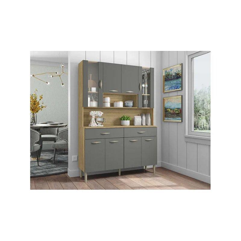 Meşe ve Gri Çok Amaçlı Dolap 121 cm - 92350