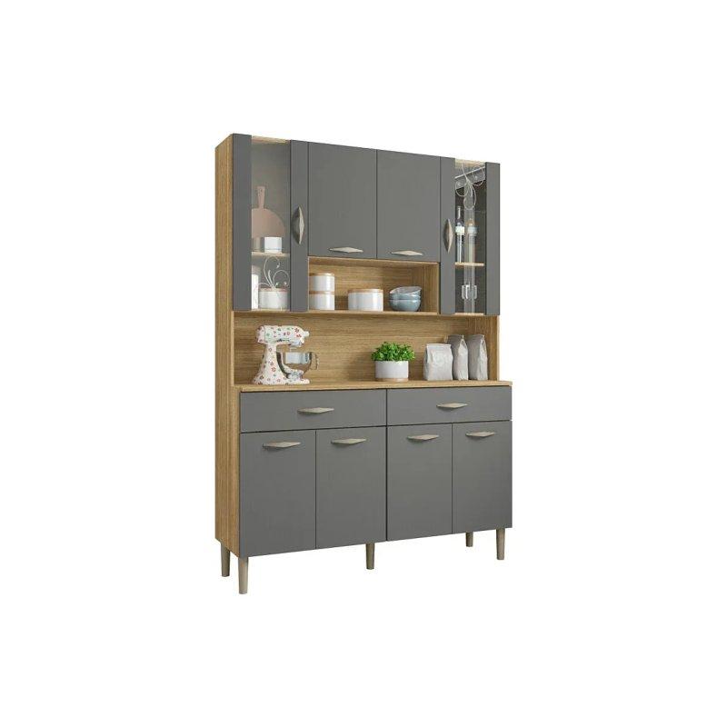 Meşe ve Gri Çok Amaçlı Dolap 121 cm - 92434