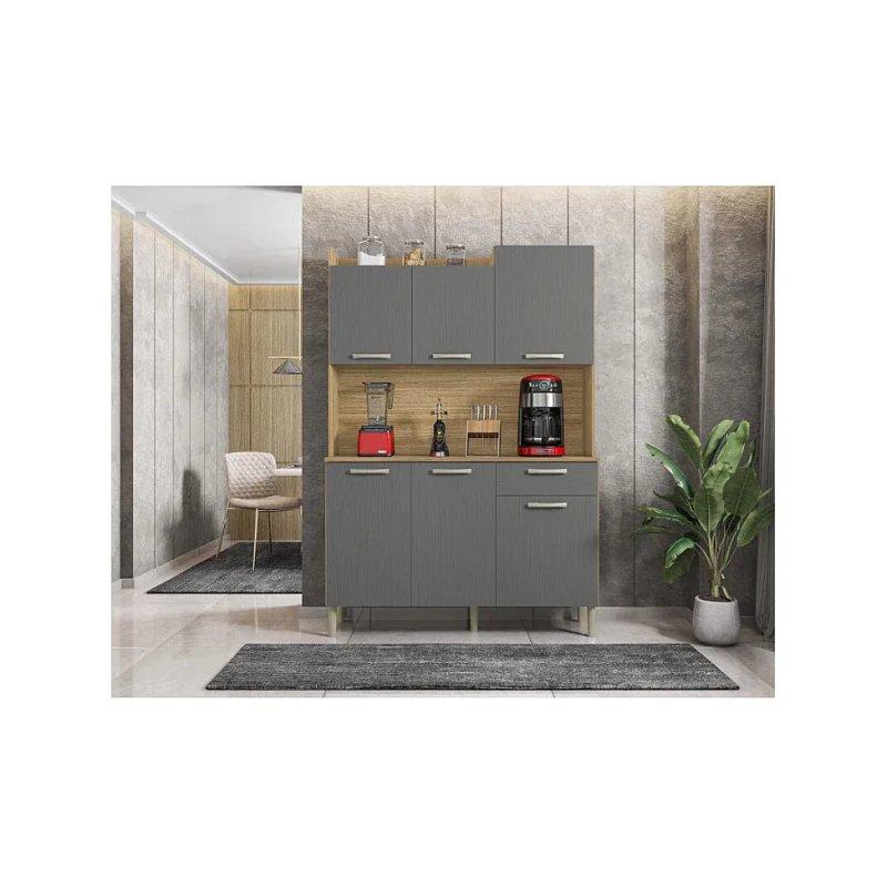 Meşe ve Gri Çok Amaçlı Dolap 122x176x36 cm - 92692