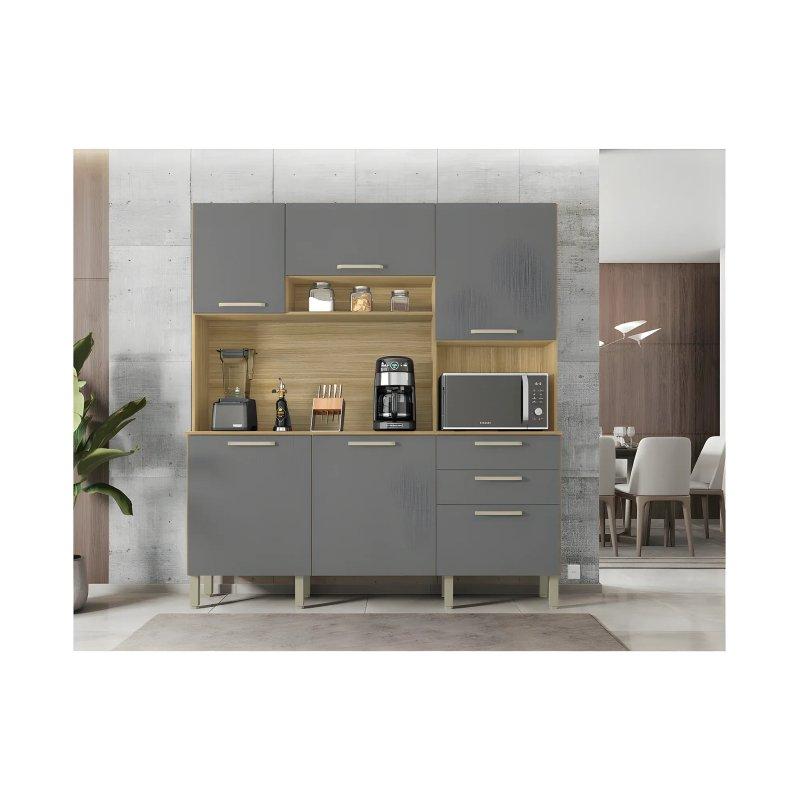 Meşe ve Gri Çok Amaçlı Dolap 180 cm - 92338