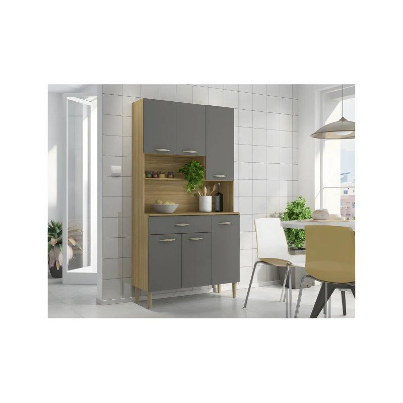 Meşe ve Gri Çok Amaçlı Dolap 91x174x36 cm - 92497