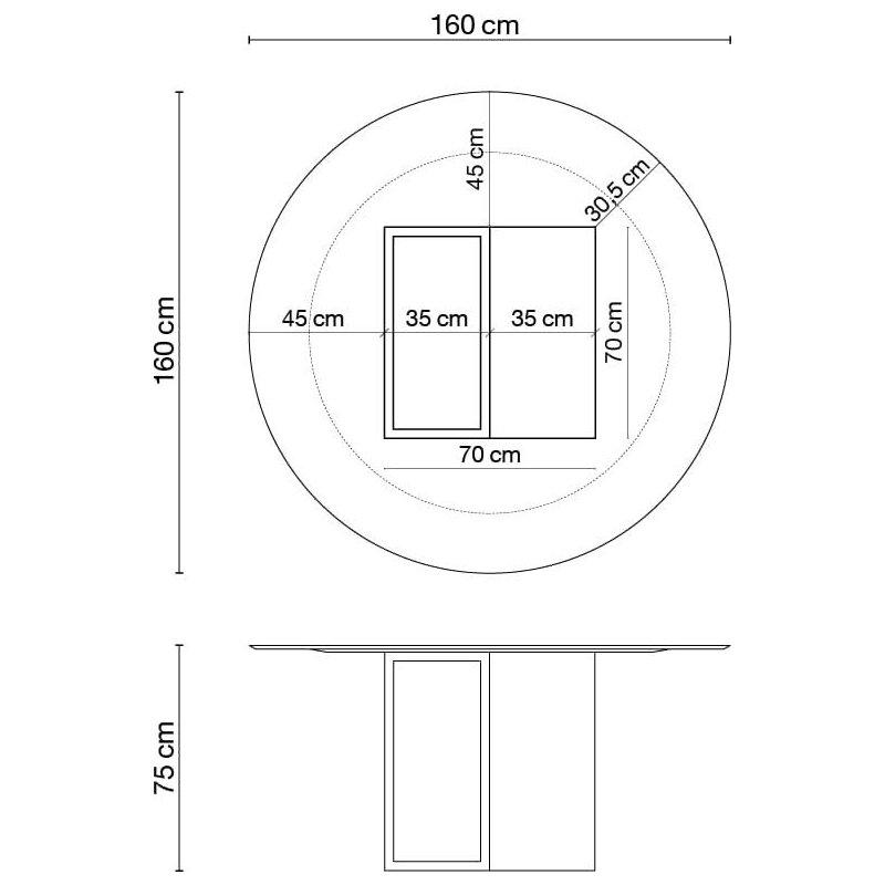 Metal A Ayaklı Koyu Porselen Masa - 89926