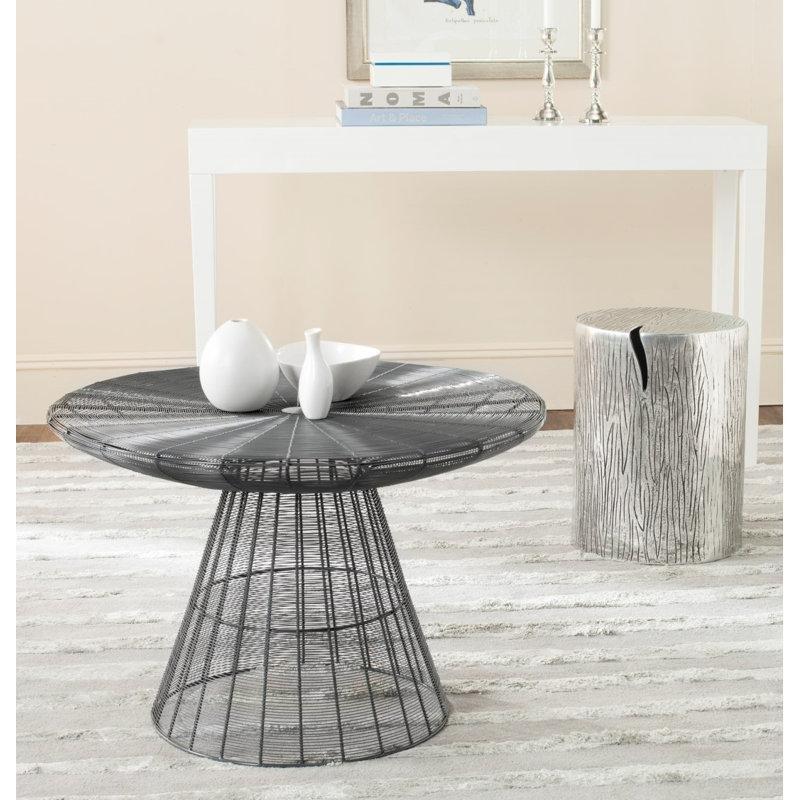 Metal Ferforje Orta Sehpa Gri 48 cm - 104239