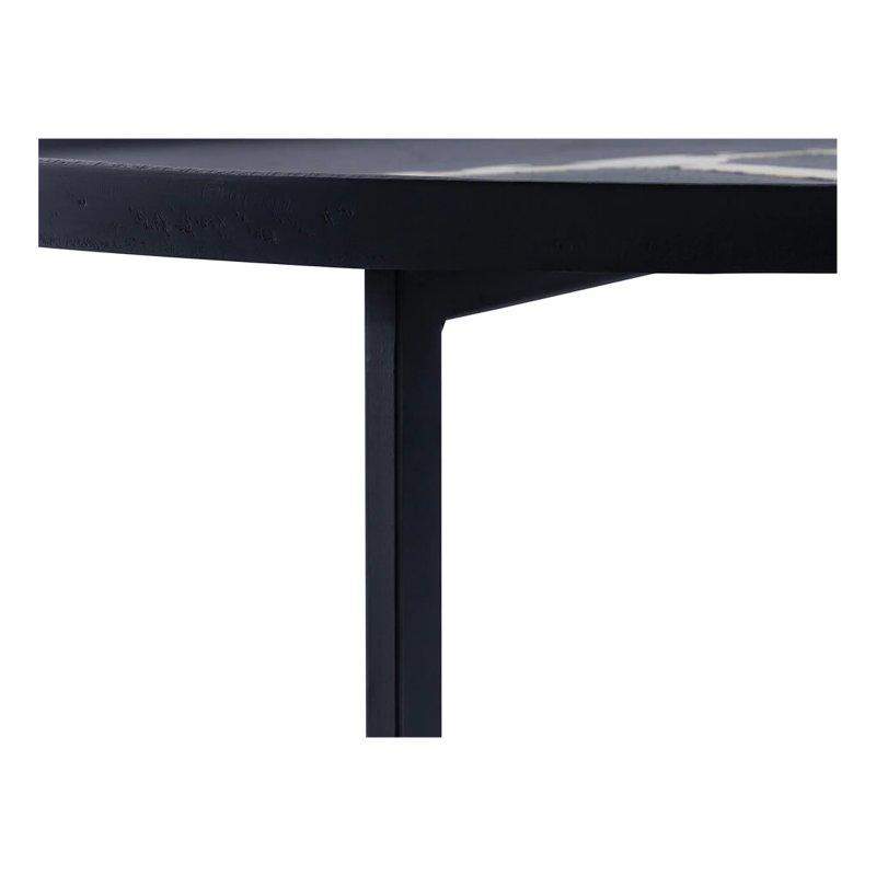 Metal İç İçe Orta Sehpa Siyah ve Gold 72x44x72 cm - 102552
