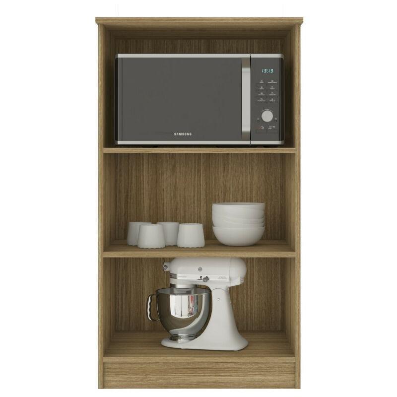 Mikrodalga Fırın Dolabı Endüstriyel Ahşap ve Beyaz 61x110.6x45.8 cm - 100778