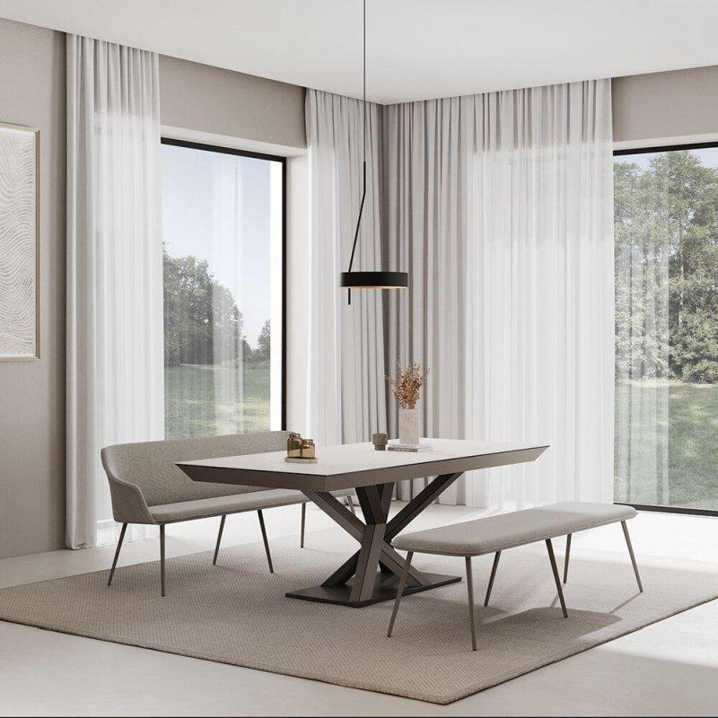 Mistral Seramik Masa 180-240x100 cm Siyah - 89275