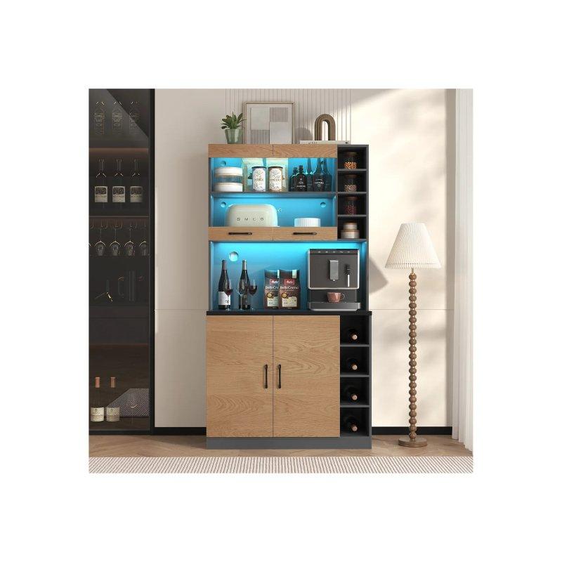 Naturel Siyah MDF Çok Amaçlı Dolap 100x47x187 cm - 92563