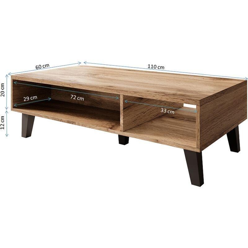 Nord Endüstriyel Ahşap Orta Sehpa 110x60 cm Ceviz-Antrasit - 103237