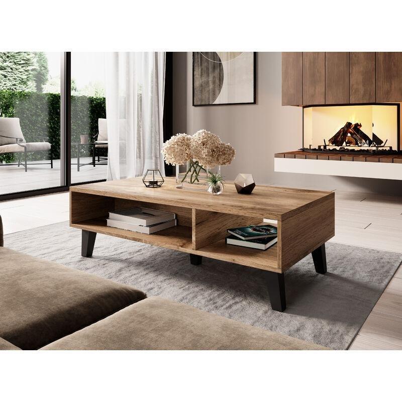 Nord Endüstriyel Ahşap Orta Sehpa 110x60 cm Ceviz-Antrasit - 103237