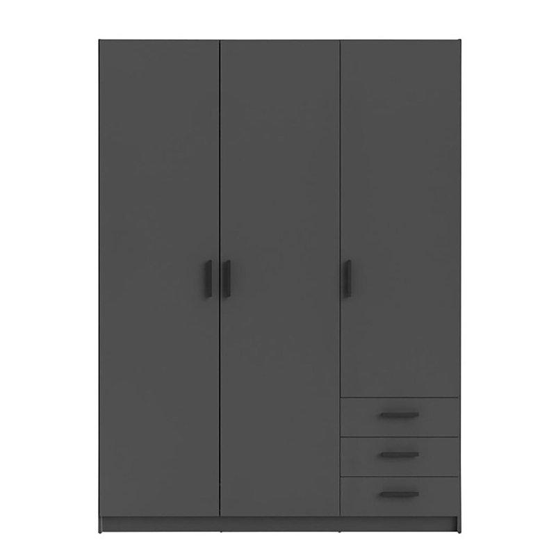 Okacheve 3 Kapılı Gardrop Antrasit 147 cm x 200 cm - 90847