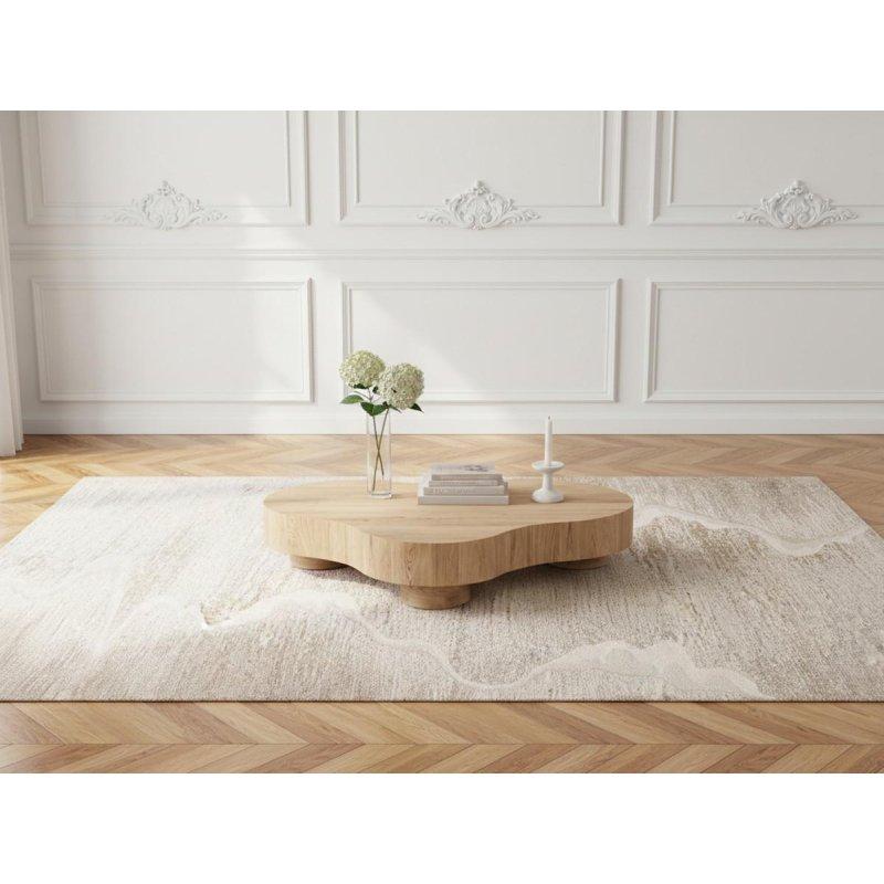 Organik Tasarımlı Masif Meşe Orta Sehpa 138x102 cm - 104050