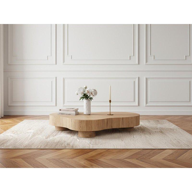 Organik Tasarımlı Masif Meşe Orta Sehpa 138x102 cm - 104050