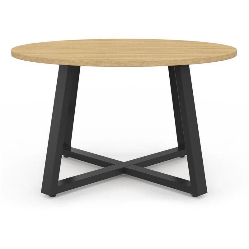 Orta sehpa, ahşap ve metal, yuvarlak, 70 cm çapında - 102745