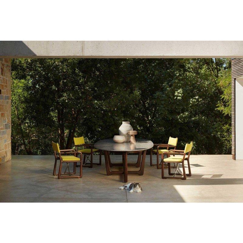 Oval Bardiglio Mermer Masa 280x130 cm Maun Ayaklı - 91828