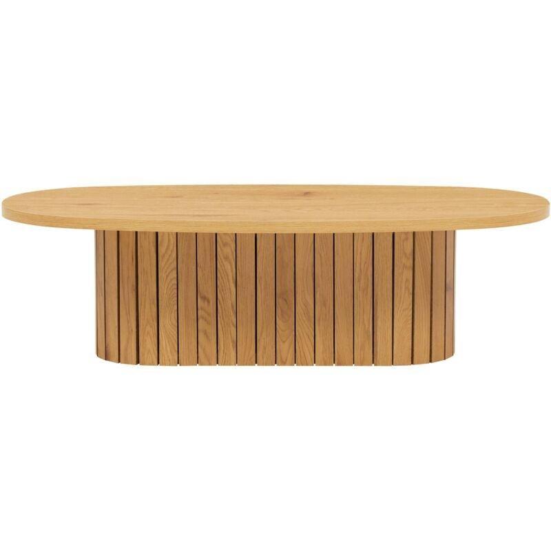 Oval Endüstriyel Ahşap Orta Sehpa 120x60x35 cm - 102800