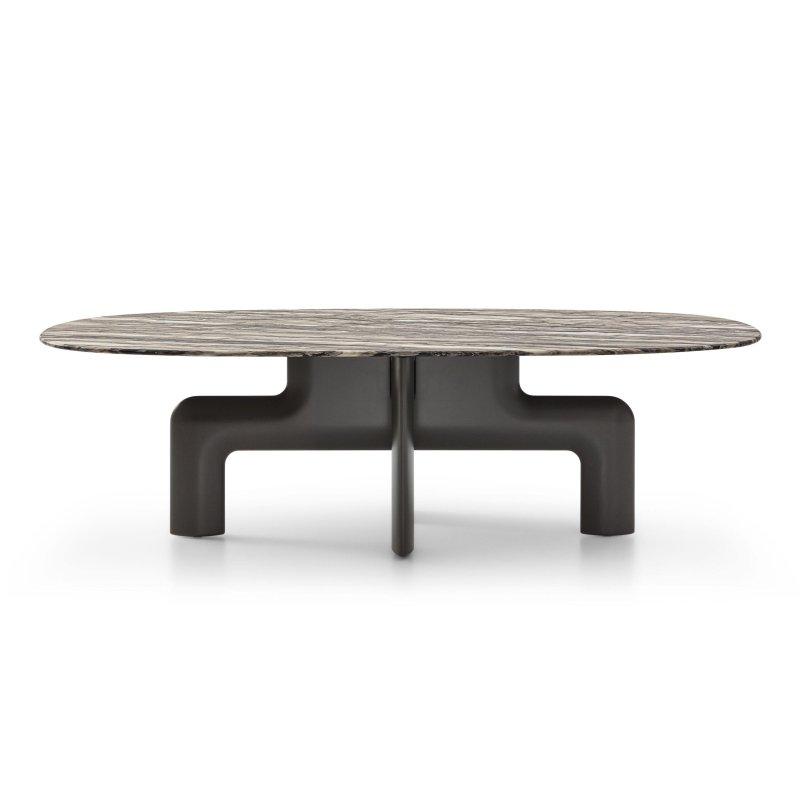 Oval Gri Mermer Masa 260x110 cm veya 320x128 cm - 92185