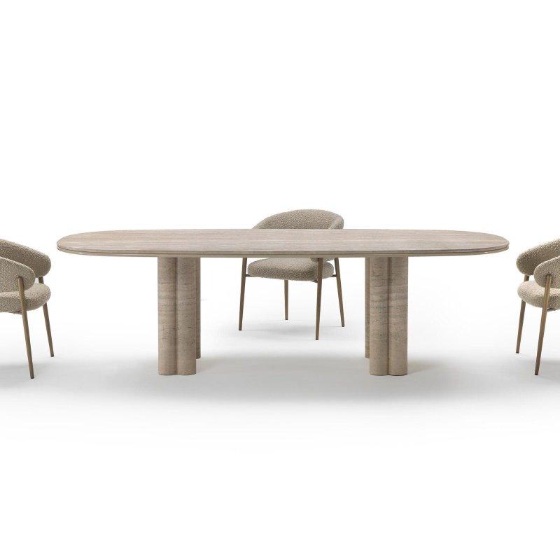 Oval Mermer Masa 220x110 cm - 92158