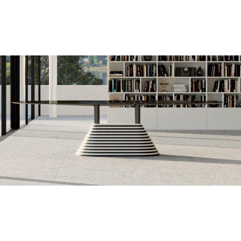 Oval Porselen Masa Mermer Desenli 300x135x75 cm - 89767